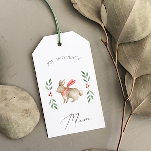 Custom Printable Christmas Labels, Personalized Printable Present Tags ...