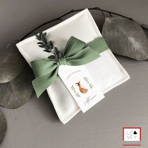 Zakjes van natuurlijk katoen met gedroogde lavendel, kerstcadeau, zakjes kerstlavendel, kerstcadeau, plaatskaarten kerst, kerstdecor