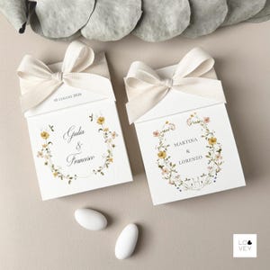 Porta confetti personalizzato Comunione, Cresima, Battesimo, Laurea, Matrimonio, Fiori di campo, Lavanda, Leggi Dettagli Articolo