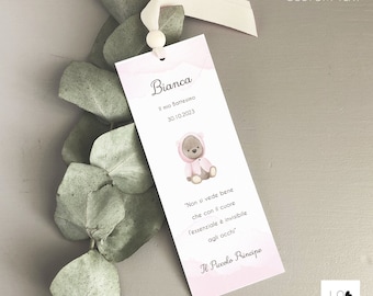 Custom Bookmark, New born favor, Baptism Placeholder, Baptism Guest Gift, Baptism Memory, Minimum order 20 units