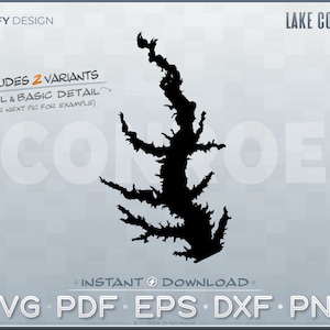 Lake Conroe SVG Vector Graphic - Texas - Ideal for Decals, Apparel, 3D Laser Cutting, Glowforge, Cricut, Map Shape