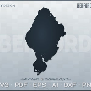 Berford Lake SVG - Digital File Set - Ontario Canada | Vector Outline Map Shape; Ideal for DIY, Laser, Glowforge, Cricut, Cut File Projects