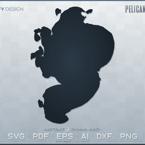 Pelican Lake SVG - Set di file digitali - Minnesota / Forma mappa muta vettoriale; Ideale per progetti fai da te, laser, Glowforge, Cricut, file di taglio