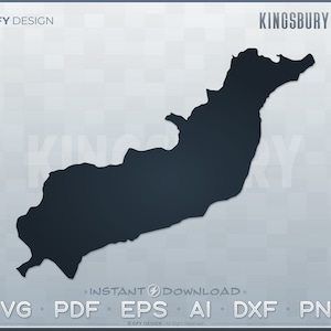 Kingsbury Pond SVG - Digital filuppsättning - Massachusetts | Vektorkonturkartaform; Perfekt för DIY, Laser, Glowforge, Cricut, Cut-filprojekt