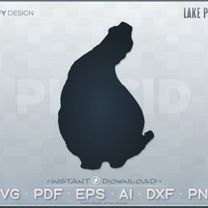 Lake Placid SVG Digital File Set - Florida FL | Vector Outline Map Shape; Ideal for DIY, Laser, Glowforge, Cricut, Cut File Projects