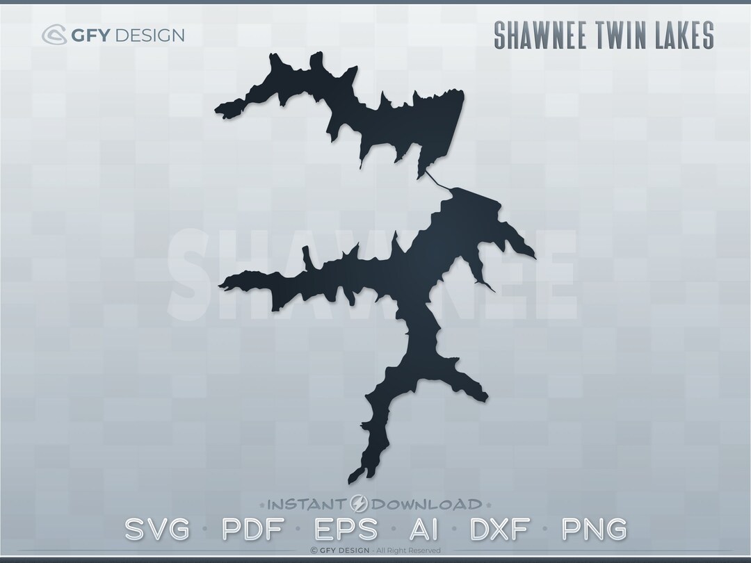 Shawnee Twin Lakes SVG Digital File Set Oklahoma Vector Etsy