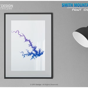 Smith Mountain Lake - Vector Graphic, Cut File, Map, Virginia, Print ...