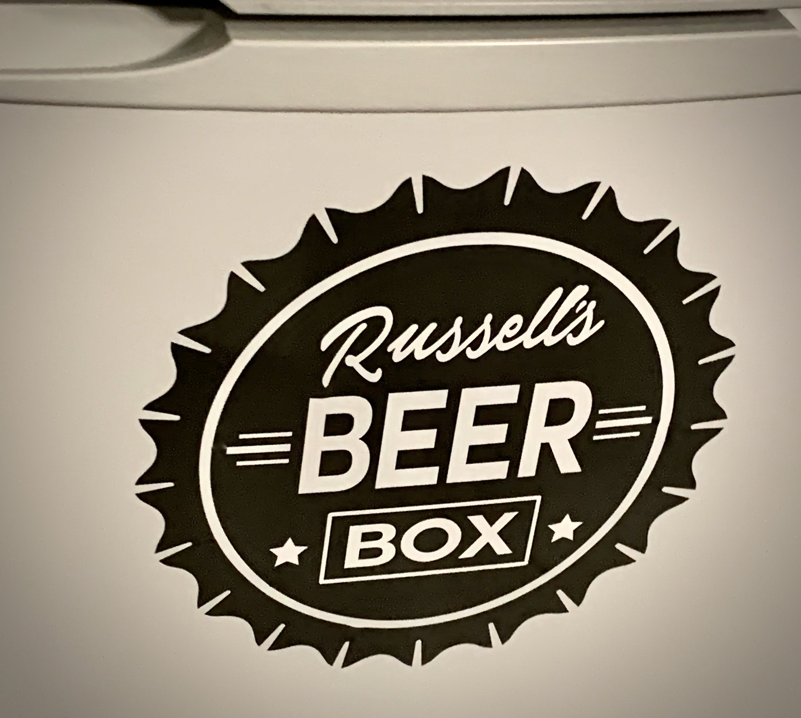 Personalized Beer Fridge Decal Custom Vinyl Sticker Fall Etsy