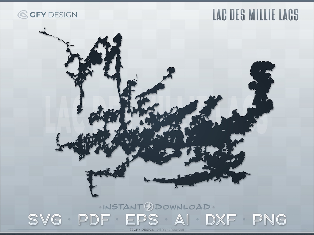 Lac Des Mille Lacs SVG Digital File Set Ontario Vector Etsy