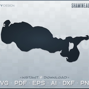 Shamineau Lake SVG - Digital File Set - Minnesota | Vector Outline Map Shape; Ideal for DIY, Laser, Glowforge, Cricut, Cut File Projects