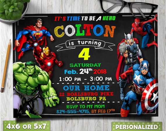 Avengers Party Invitations Free 5