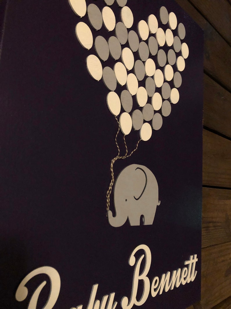 Alternativa Baby Shower Guest book Wedding 3D Guest Book Sign Wood