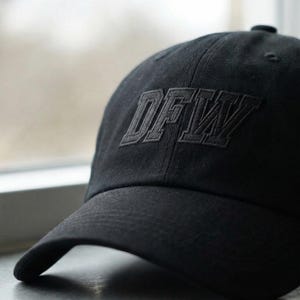 DFW Embroidered Hat, Dallas Airport Code Cap, Minimal Travel Baseball Hat, Texas Travel Gift