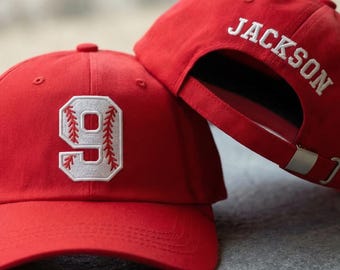 Gorra de béisbol con número personalizado, gorra con nombre personalizado, gorra deportiva bordada, gorra con texto personalizado en la parte trasera, gorra de béisbol con número de regalo, gorra de equipo