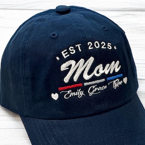 MOM Custom hat, Embroidered Hat, Mama cap, Personalized Ball cap, Custom Hat, Women Hat, gift for her, MOM Hat, Mothers day,