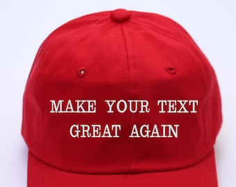 Relookez votre texte, chapeau brodé, chapeau personnalisé, casquette de baseball personnalisée, chapeau Maga personnalisé, Make America Great Again, Make America