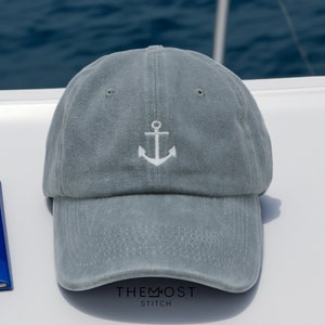 Anchor Baseball Cap, Captain Anchor, Sailing Boat, Dad hat, boyfriend gift, Womens anchor hat, Cotton hat,  Personalized Cap, Custom hat