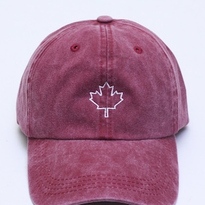 Canada Maple Leaf Dad Hat: Custom Embroidered Baseball Cap