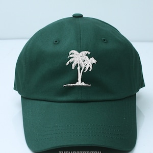 Palm Tree Embroidered Cotton Baseball Cap