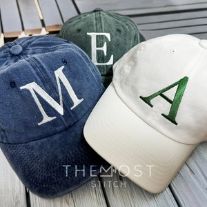 Gorra personalizada con inicial GRANDE, Gorra bordada, Gorra con inicial, Gorra personalizada, Gorra personalizada, Gorra de hombre, Regalo para ella, Gorra de papá, Gorra con CARTA