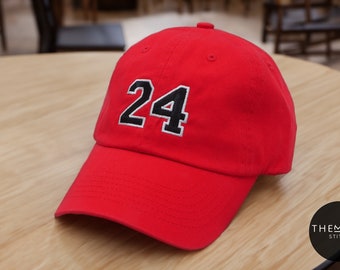 Custom Number hat, Women's hat with number, Men's hat with number, hat with player number, Embroidered Hat, Personalized Ball cap, Dad hat