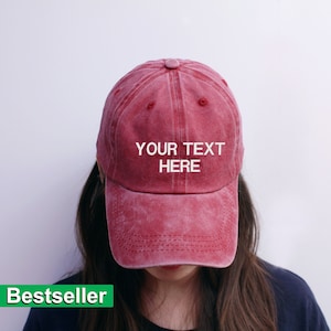 Sombrero personalizado vintage de los años 90, sombrero bordado, gorra inicial, gorra de bola personalizada, sombrero personalizado, sombrero de hombre, regalo para ella, sombrero de papá, regalo para ella imagen 1