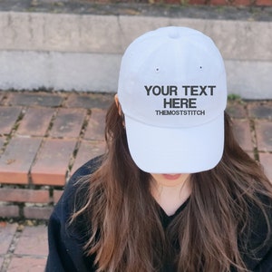 Embroidered White Cotton Hat: Personalized Initial Cap