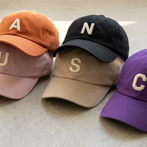 3D puff Alphabet Custom hat, Embroidered Hat, Initial cap, Personalized Ball cap, Custom Hat, Mens Hat, gift for her, Dad Hat, Gift for her