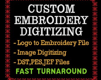 Custom Embroidery Digitizing Service | Logo to Embroidery File | Image Digitizing | High-Quality DST, PES, JEF Files | Fast Turnaround