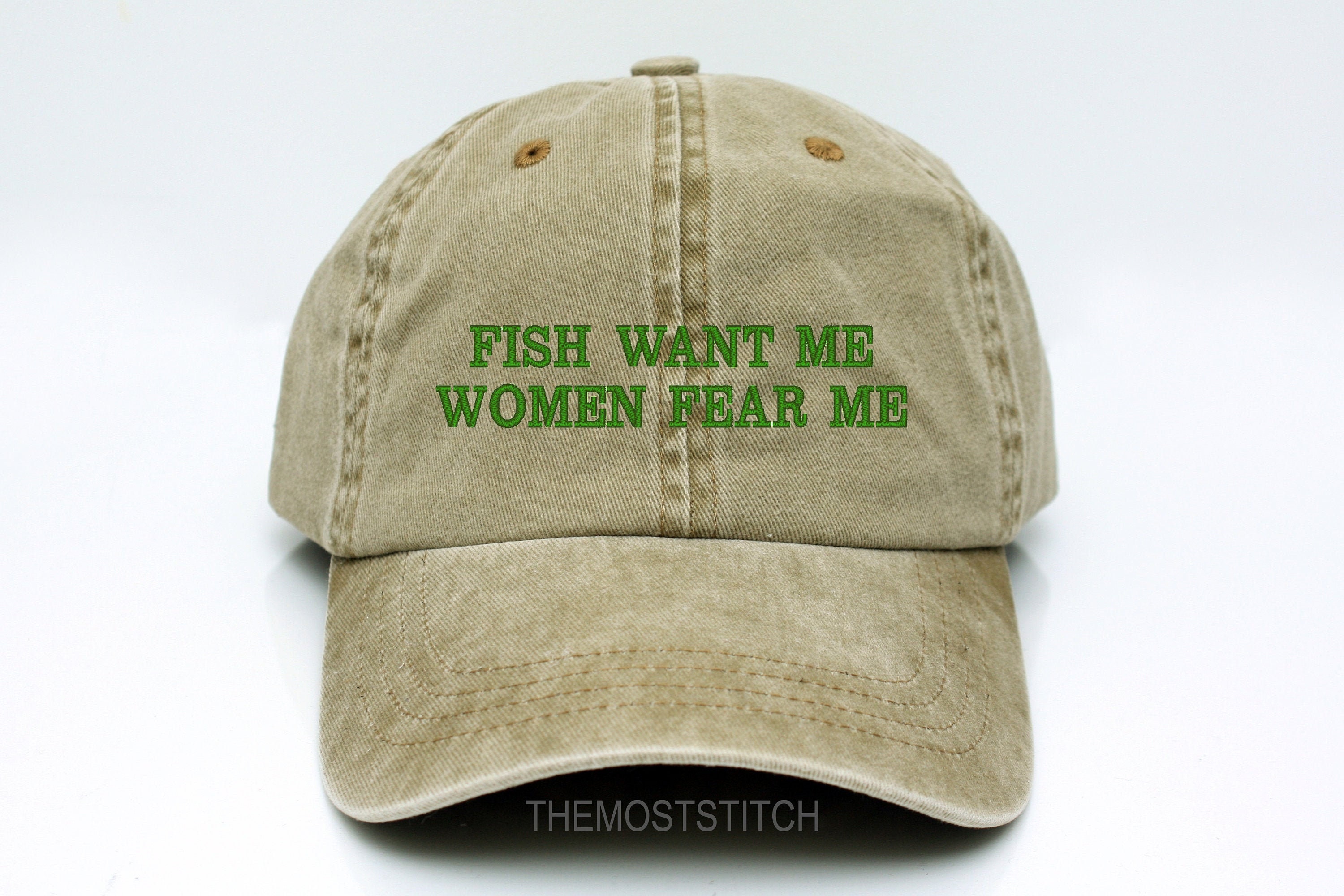 Fish want me Women fear me hat, Fishing hat, Fishing Lover Gift, Fish fear me hat, father's day, Dad hat, Custom hat, Embroidered