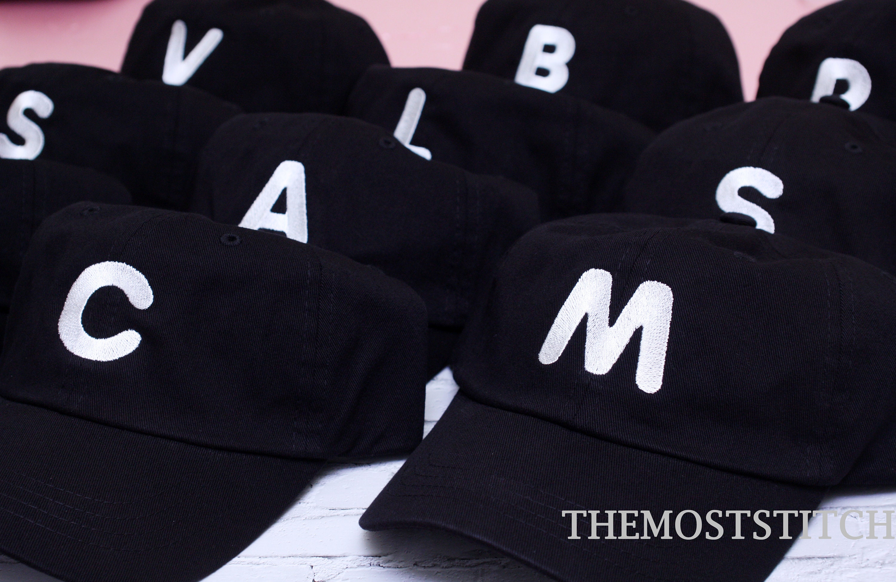 Initial Hat, Monogram Baseball Cap, Custom Hat, Embroidered  display picture 1