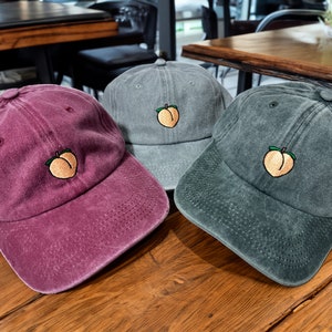 Embroidered Peach Cap: Monogrammed Cotton Hat