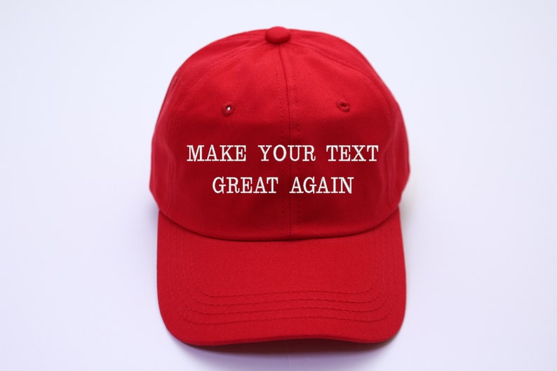 Make Your Text Great Again, Embroidered Hat, Personalized Hat, Custom Baseball Cap, Custom Maga hat, Make America Great Again, Make America image 1