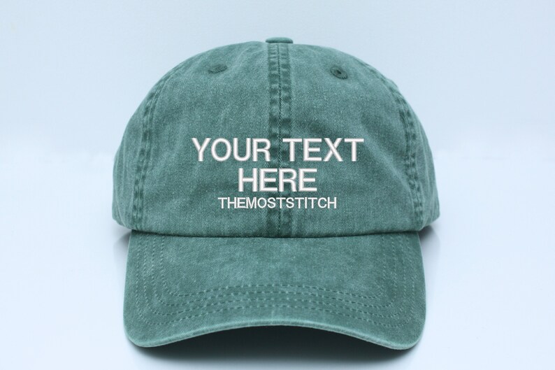 Green Vintage Custom hat, Embroidered Hat, Initial cap, Personalized Ball cap, Custom Hat, Mens Hat, gift for her, Dad Hat, Gift for her