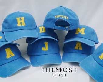 Custom Initial Embroidered Cap: Personalized Letter Hat