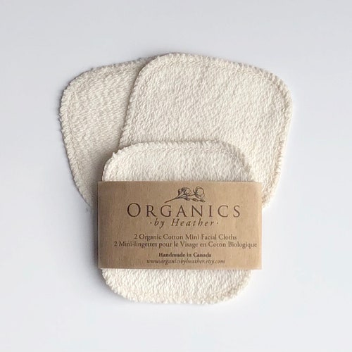 Organic Cotton Mini Facial Cloths 8 Pack Reusable Facial Etsy Canada
