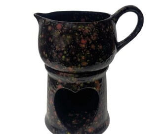 Handmade Ceramic Wax Melt Warmer with Spout & Heart Cutout