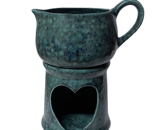 Handmade Large Ceramic Wax Melt Warmer with Spout