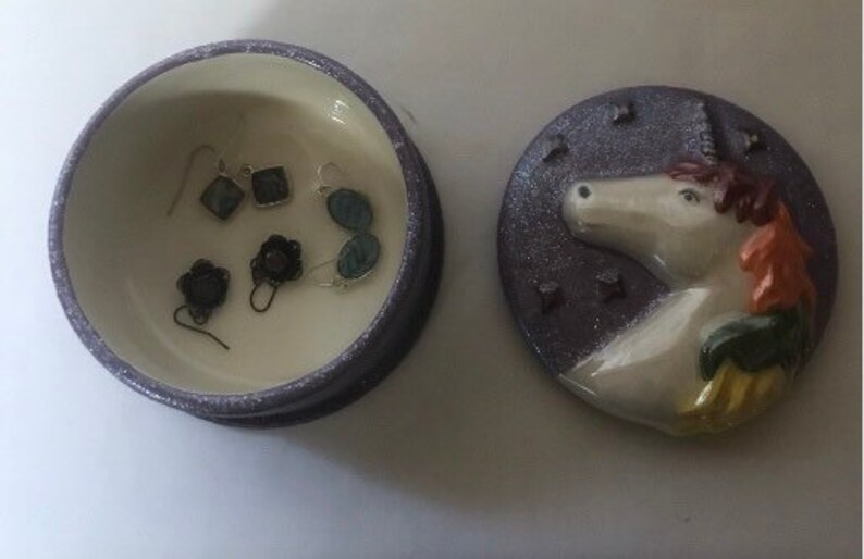 unicorn trinket box unicorn gift unicorn jewelry box Ceramic Unicorn box unicorn decor