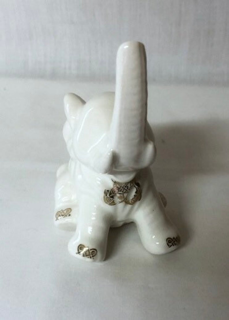 Ceramic Elephant Ring Holder Ring Holder White Elephant Etsy