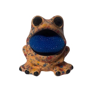 frog sponge holder, frog scrubby holder, frog lover gift, frog decor, housewarming gift