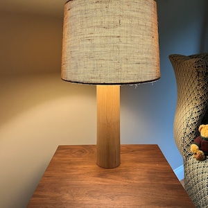 Solid Hard Maple Tapering Column Lamp
