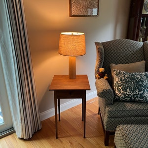 Solid Hard Maple Tapering Column Lamp