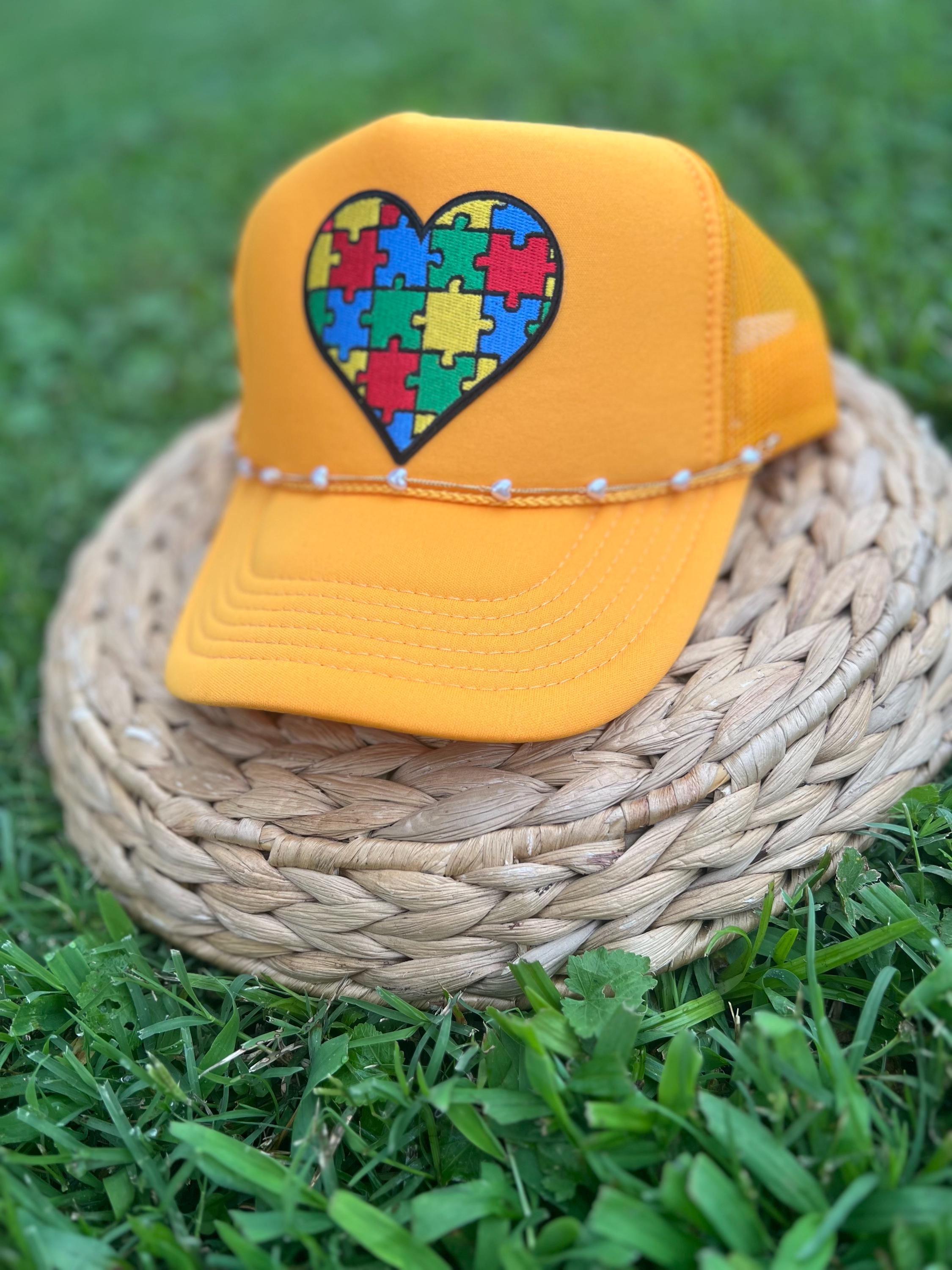 Autism Awareness Trucker Hat. Custom Patch Hat, Mid Profile. Available ...