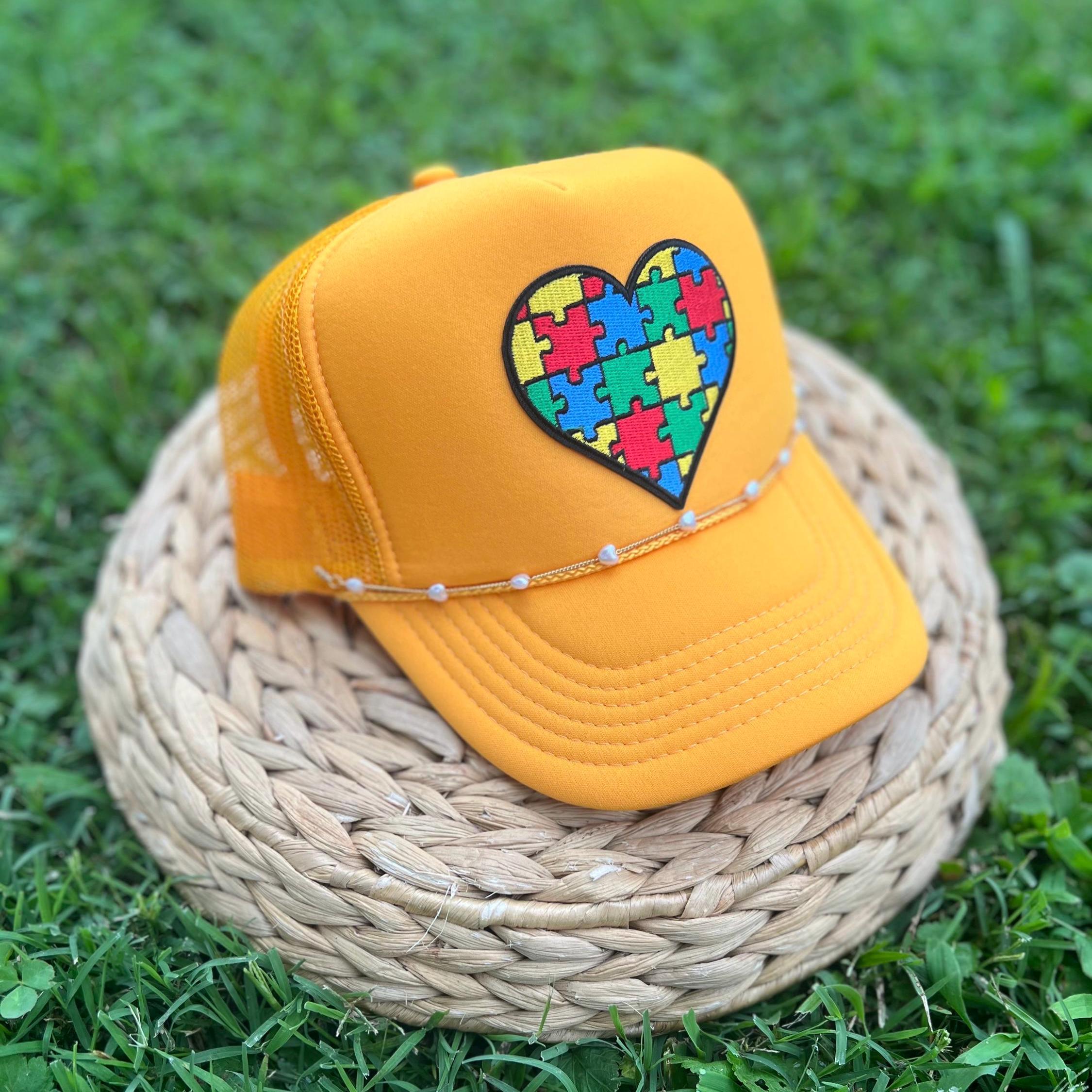 Autism Awareness Trucker Hat. Custom Patch Hat, Mid Profile. Available ...