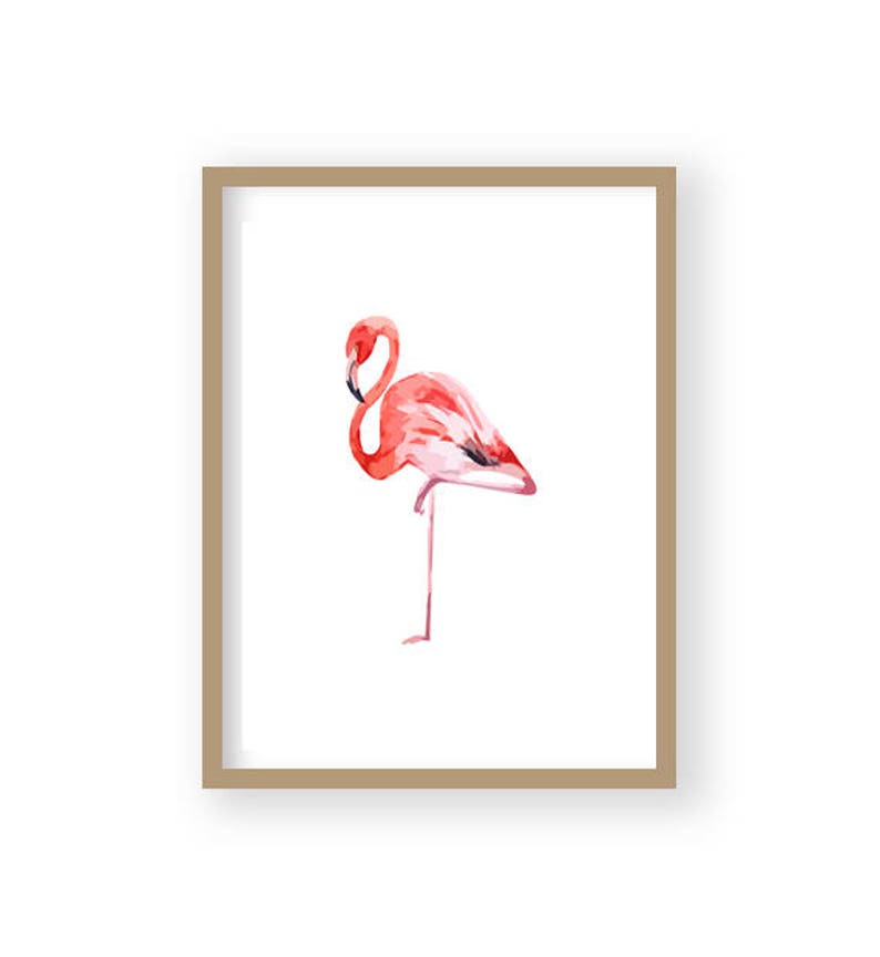 Flamingo Print Tropical Wall Art Tropical Decor Flamingo Etsy