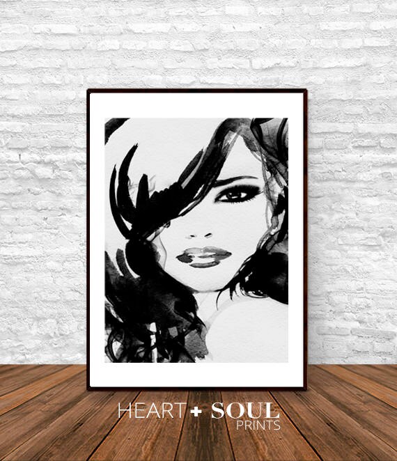 Black And White Art Scandi Decor Modern Wall Decor Teen Wall Art Black And White Illustration Fashion Wall Decor Bedroom Decor