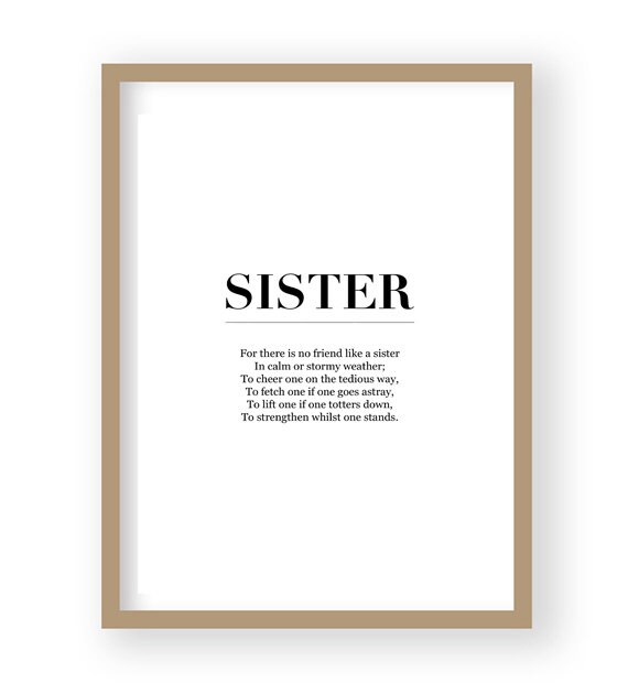 Sister Quote Printable Sister Gift Sister Gift Gift for | Etsy