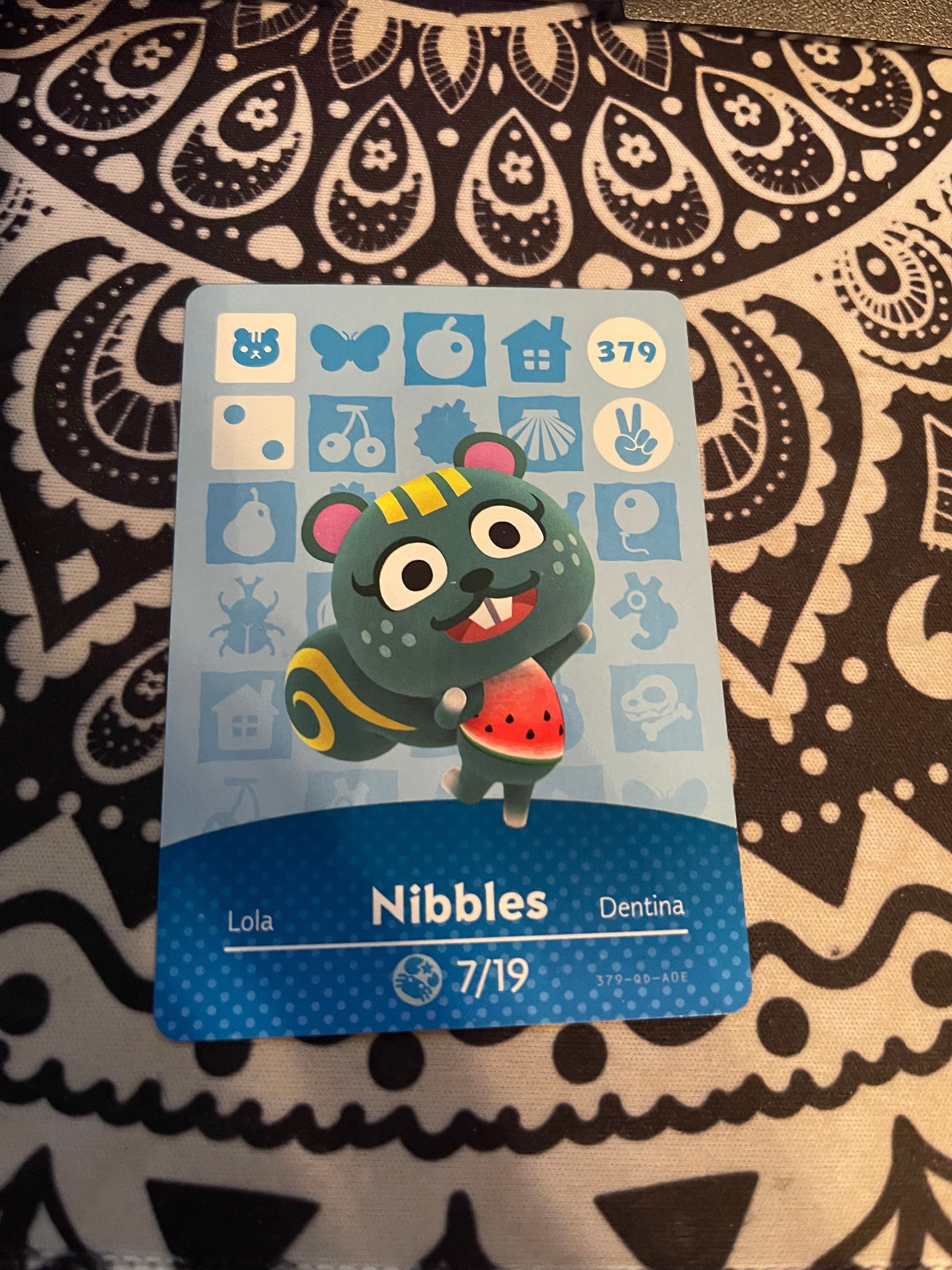 Animal Crossing Authentic NIBBLES amiibo card Etsy