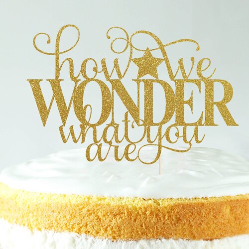 How We Wonder What You Are Cake Topper Twinkle Twinkle - Etsy